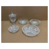 GLASS DISHES, CANDY DISH