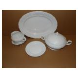 4 - SERVING BOWLS, BUTTER DISH