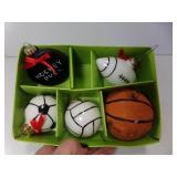 5 Assorted "Holiday Time" Sports Themed Glass