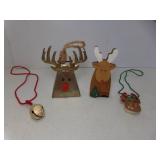 Reindeer Christmas - Cowbell Reindeer - Wooden