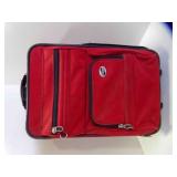 Red American Touristed Softside Rolling Carry On