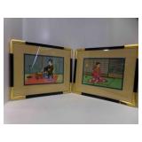 2) Vintage Framed Japanese Prints Signed by Artist