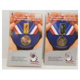 2 1996 Atlanta Centennial Olympic Coin & Pin Set