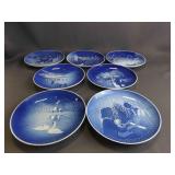 7 Vintage Bing & Grondahl Christmas Plates