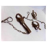 3 Vintage Victor Animal Traps - Rust &