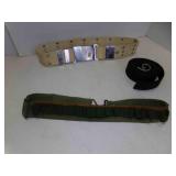Surplus Cotton Web Pistol Belt (WWII ??) Green
