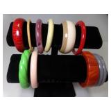 10 Plastic Bangle Bracelets
