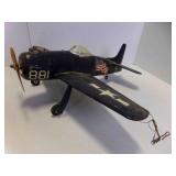 Vintage wood Model Warplane Navy Grumman F8F