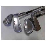 4 Vintage Wilson Golf Clubs - #3 #4 & #6 & Putter