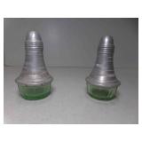MCM Vintage Green Glow Uranium Vaseline Glass &