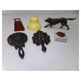 2) Metal Cow Bells - 2 Metal Trivets 1 is Wilton
