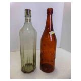 Antique Vinegar or Cider Bottle Octagonal Panel