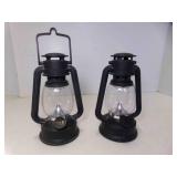 2 Plastic LED Battery Operated Lanterns