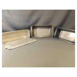 4 Vintage Loaf Pans - Two Aluminum & Two Coated