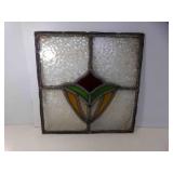 Antique Stained Glass Window Panel