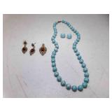 Necklace Pendant & Matching Pierced Earrings &