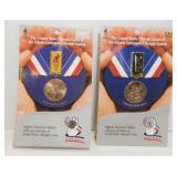 2 1996 Atlanta Centennial Olympic Coin & Pin Set