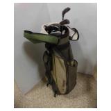 Vintage Faded Tan & Green Crospete Nova Golf Bag