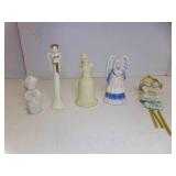 2 Angel Bells - 2 Angel Figurines - Angel Wind