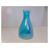 CYS Excel Blue Satin Hand Blown Glass Vase Tear