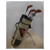 DATREK Golf Bag w/5 Vintage Hogan Clubs
