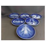 6 Royal Copenhagen Decorative Christmas Plates