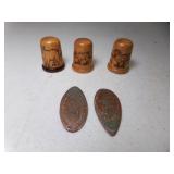 2 Souvenir Elongated Pressed Pennies from Moody