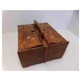 Vintage Wooden Sewing Box Lots of Vintage Goodies