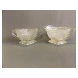 Vintage Tiara Indiana Glass Creamer and Sugar Set