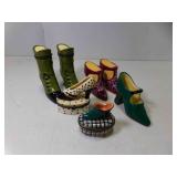 7 Decorative Porcelain Shoes & Boots - Trinket