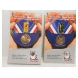 2 1996 Atlanta Centennial Olympic Coin & Pin Set