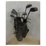 Vintage Leather Golf Bag Textured Crocodile