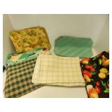 Stack of Cloth Placemats - Pleated Mint Green,