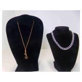 Gold Tone AVON Lucky Stars Necklace & Silver Tone
