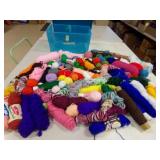 Plastic Storage Tote FULL of Crochet Yarn
