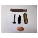 1924 Railroad Nail - Small Metal Tube Promo from