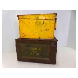 WWII Era US M2 .50 Caliber Ammunition Can & Yellow