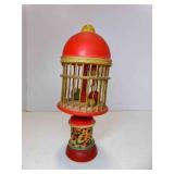 Vintage Windup Celluloid Bird in a Cage Toy Japan