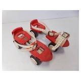 Pair of Vintage Red Adjustable Composition/Plastic