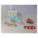 Clear Glass Ring Holder - Vintage Coin Purse  +275