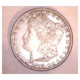 1897 MORGAN DOLLAR, NO MARKINGS