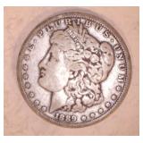 1889 MORGAN DOLLAR, NO MARKINGS 1889 MORGAN DOLLAR, NO MARKINGS