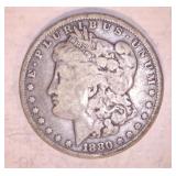 1880 MORGAN DOLLAR, NO MARKINGS 1880 MORGAN DOLLAR, NO MARKINGS