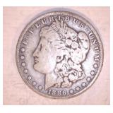 1886 MORGAN DOLLAR, O MINT 1886 MORGAN DOLLAR, O MINT
