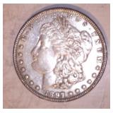 1897 MORGAN DOLLAR, NO MARKINGS 1897 MORGAN DOLLAR, NO MARKINGS