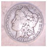 1888 MORGAN DOLLAR, O MINT 1888 MORGAN DOLLAR, O MINT