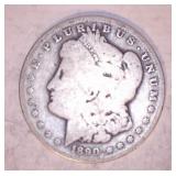 1890 MORGAN DOLLAR, O MINT 1890 MORGAN DOLLAR, O MINT