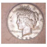 2- 1922  PEACE DOLLARS, NO MARK