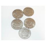 5- 1971 EISENHOWER DOLLARS 5- 1971 EISENHOWER DOLLARS
