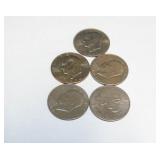5 - 1972 EISENHOWER DOLLARS 5 - 1972 EISENHOWER DOLLARS